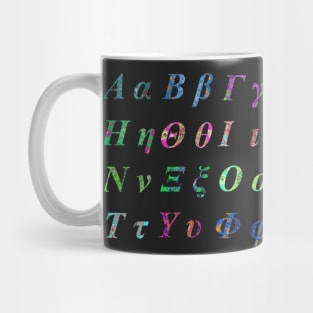 GREEK ALPHABET BLACK HORIZONTAL Mug